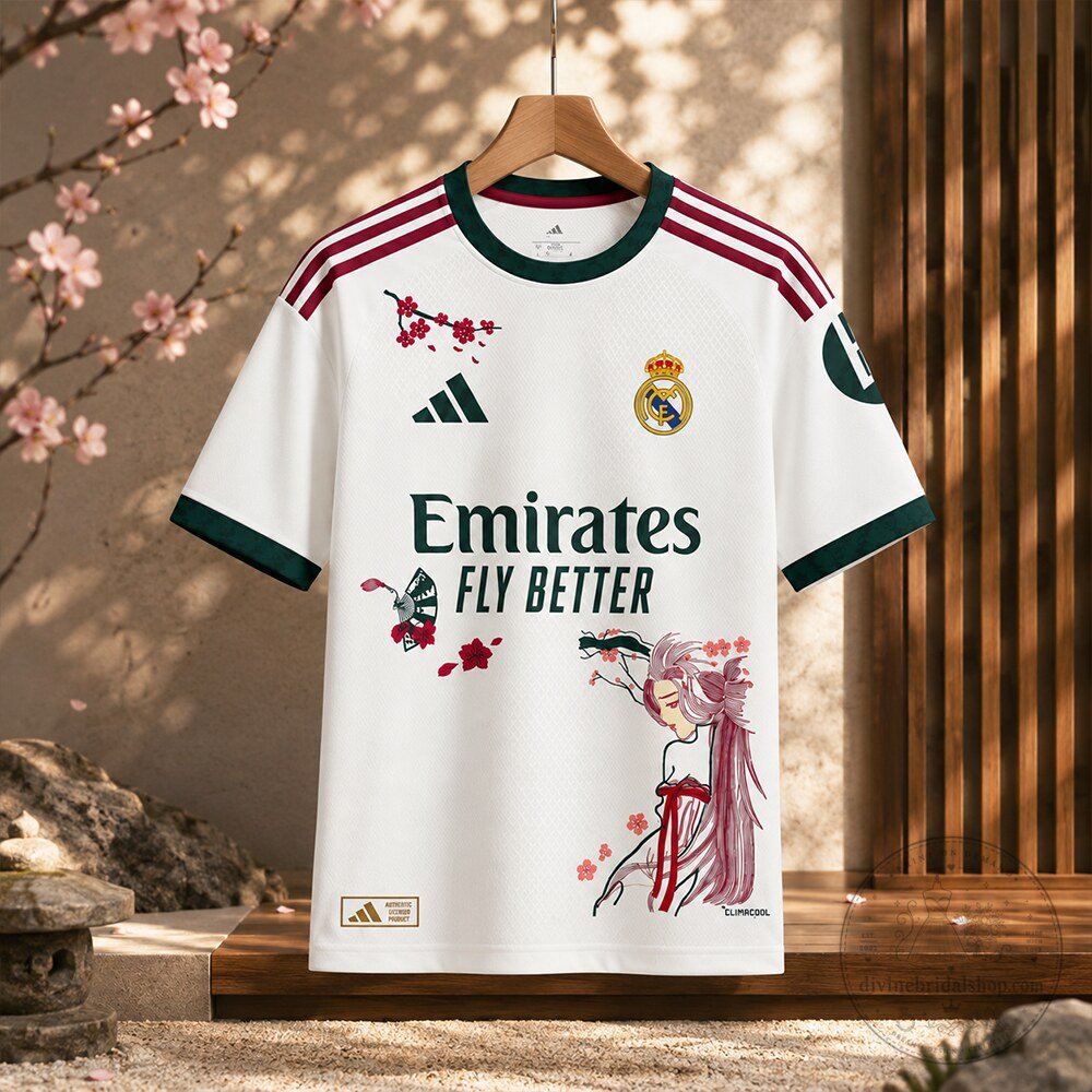 Real Madrid Anime Cherry Blossom Sakura Edition Special Jersey Shirt