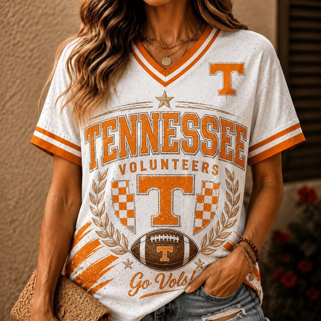 Tennessee Volunteers Football Legacy V-Neck T-Shirt for Women Tennessee Volunteers Football Legacy V-Neck T-Shirt for Women