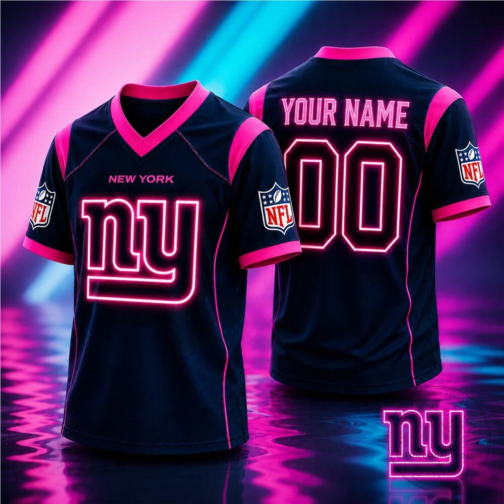 New York Giants Neon Glow Football Jersey