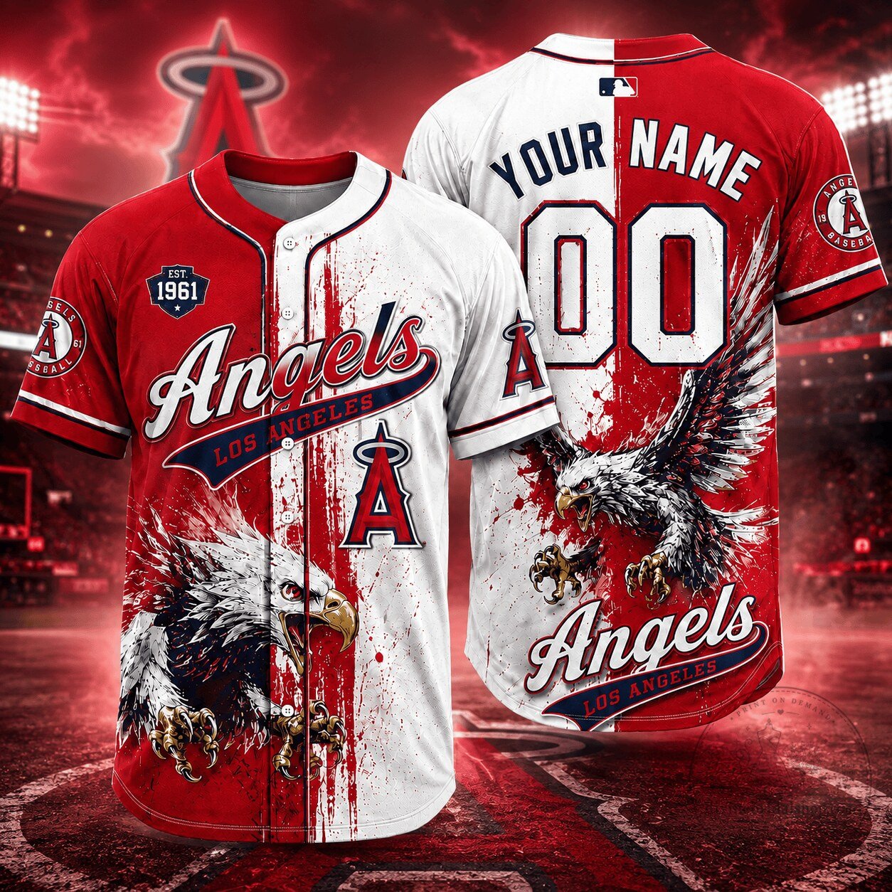 Los Angeles Angels Personalized Baseball Jersey for Men and Women