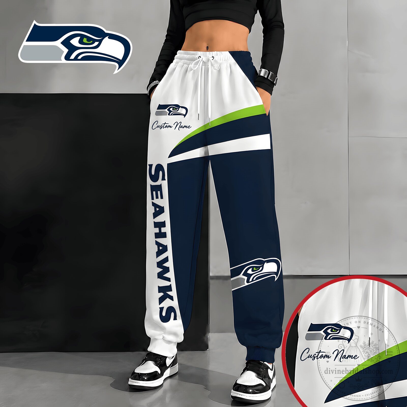 Seattle Seahawks Custom Name Victory Mode Jogger Pants for Men and Women
