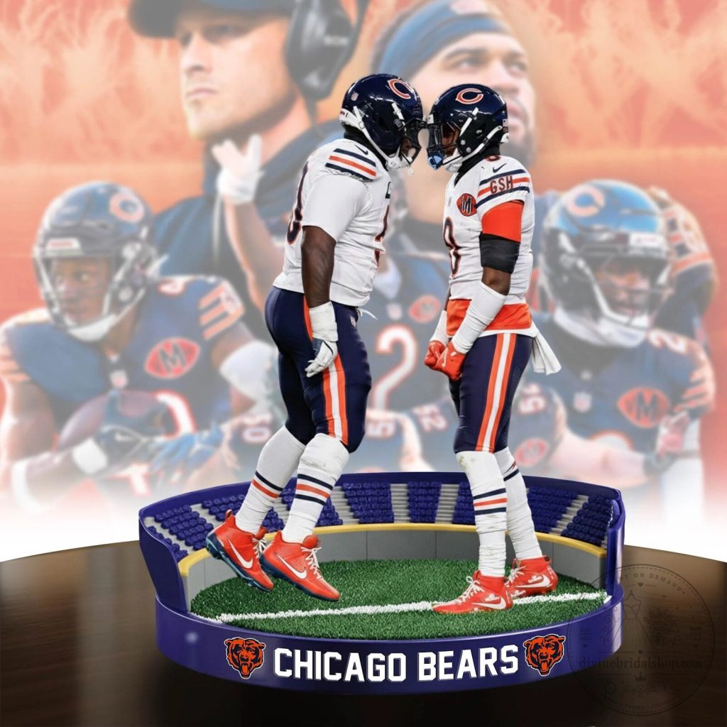 Chicago Bears Football Player Showdown Stadium Christmas Ornament Chicago Bears Football Player Showdown Stadium Christmas Ornament