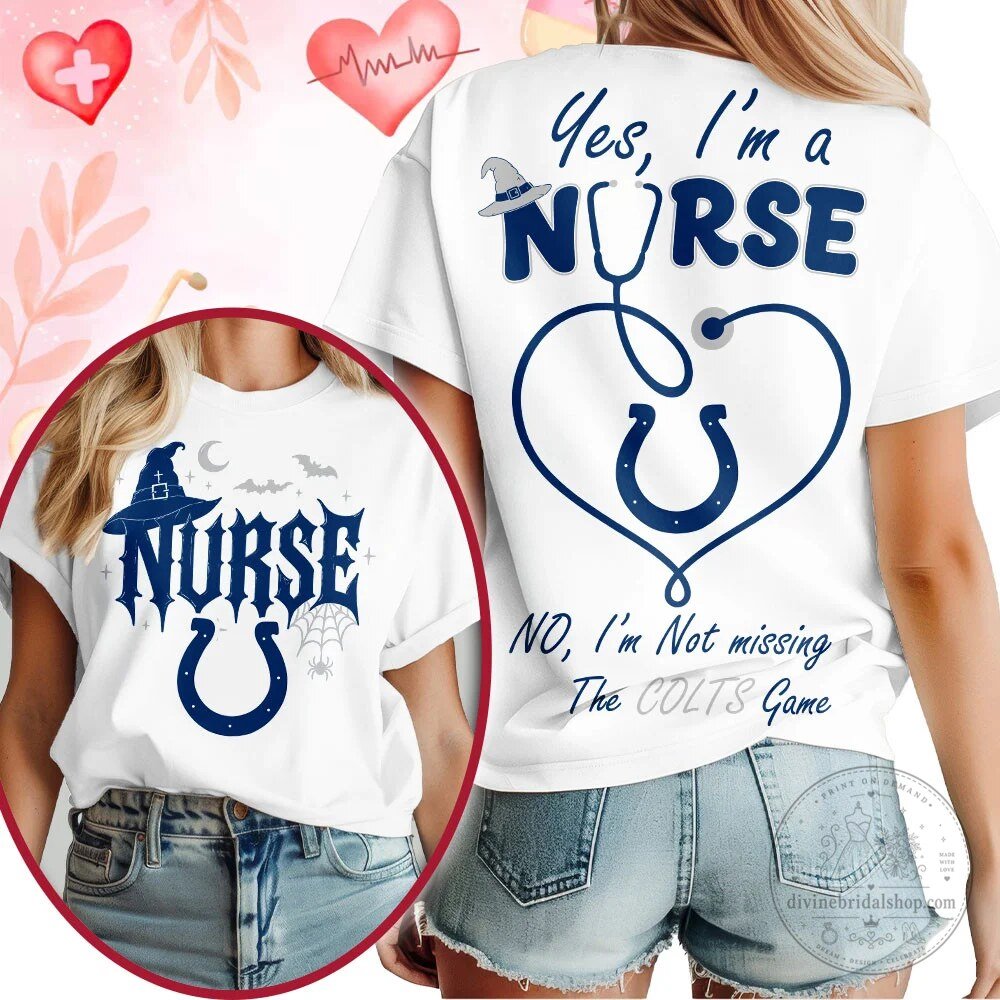 Halloween Game Day T-Shirt for Nurses - Indianapolis Colts