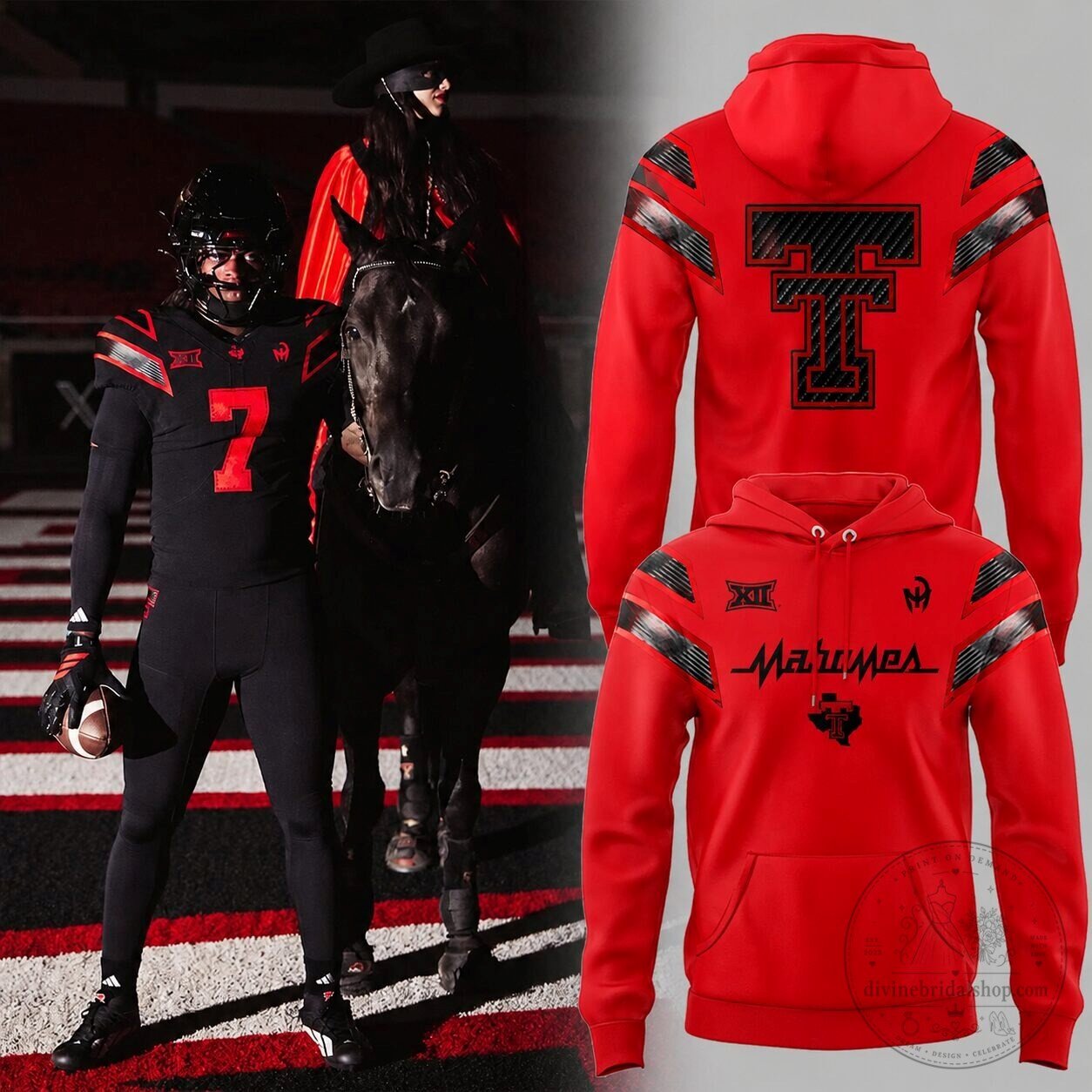 Patrick Mahomes Texas Tech Red Raiders Football Red Hoodie