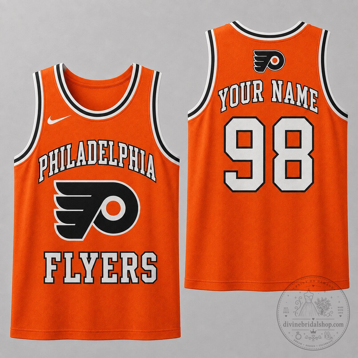 Philadelphia Flyers Personalized Orange Ice Hockey Jersey