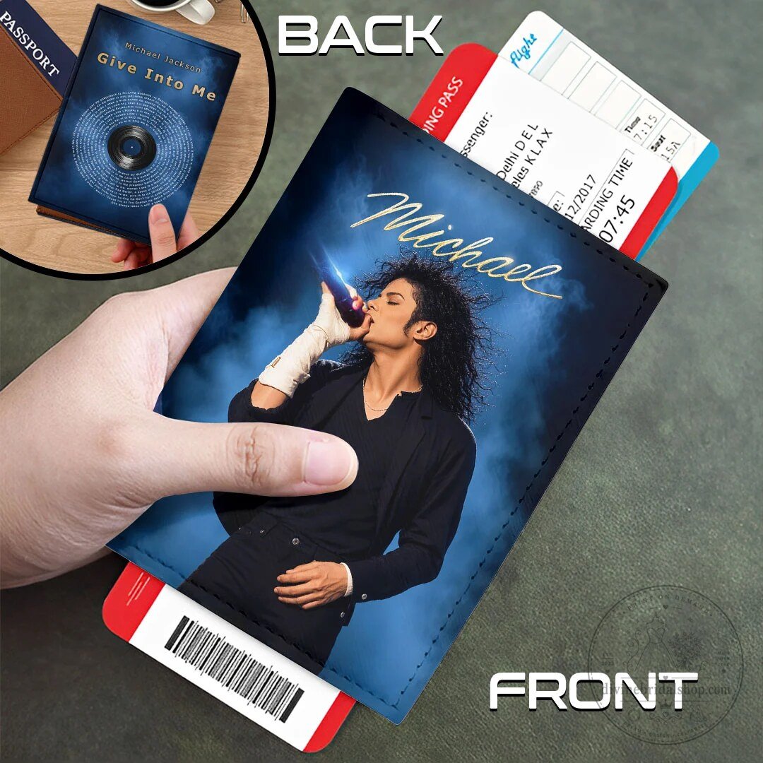 Michael Jackson Give Into Me Album Art Passport Holder