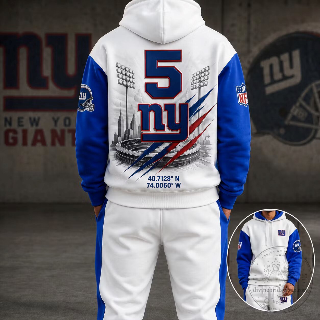 New York Giants Football Team Stadium Coordinates Hoodie