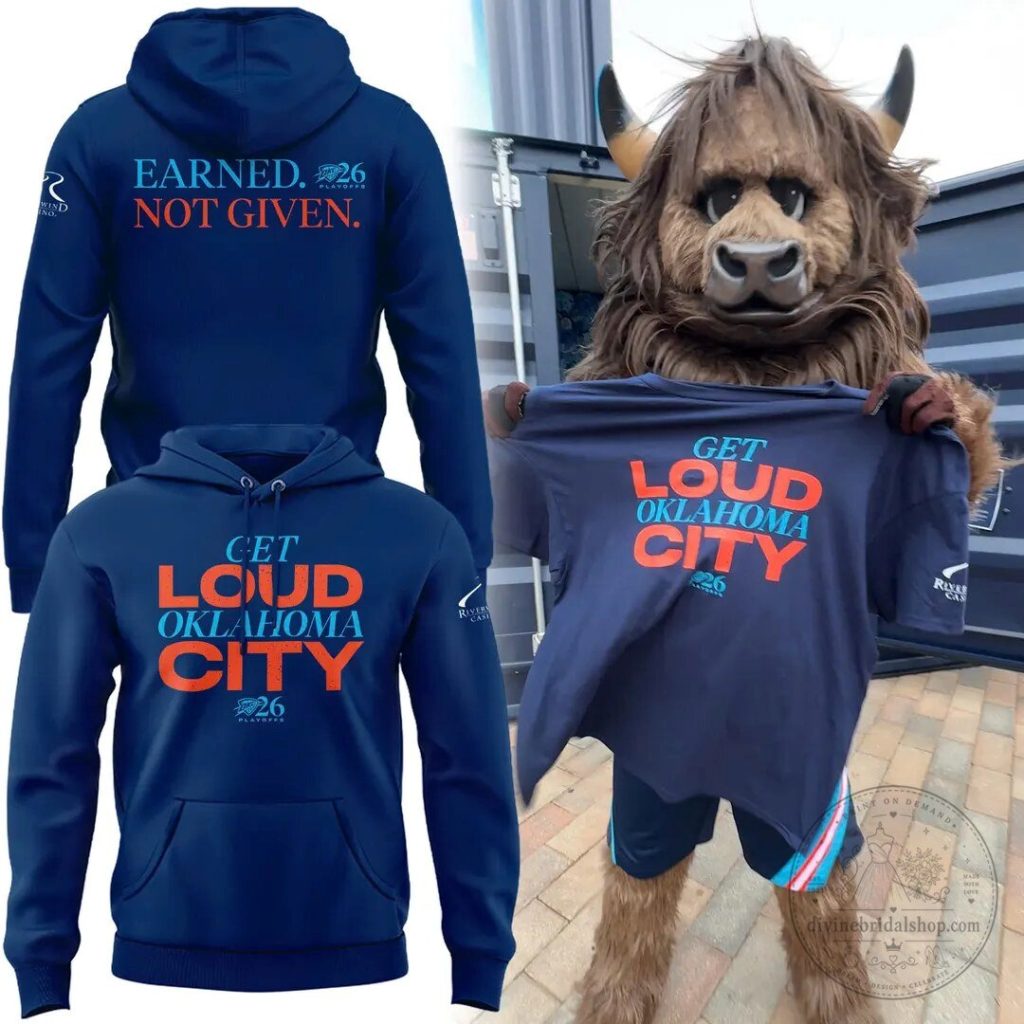 Oklahoma City Thunder 2026 Playoffs Earned Not Given Navy Blue Hoodie