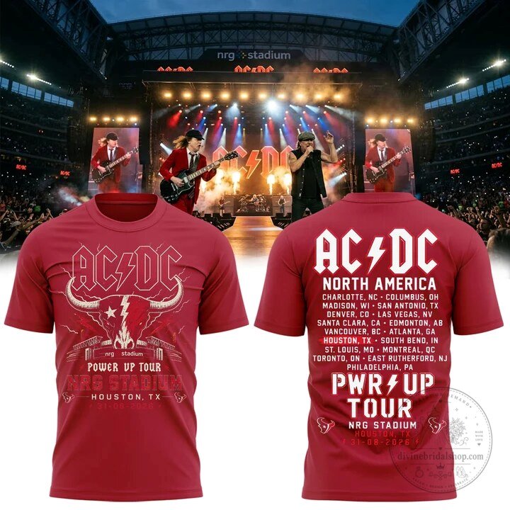NRG Stadium Houston Concert T-Shirt for AC/DC Power Up Tour 2026