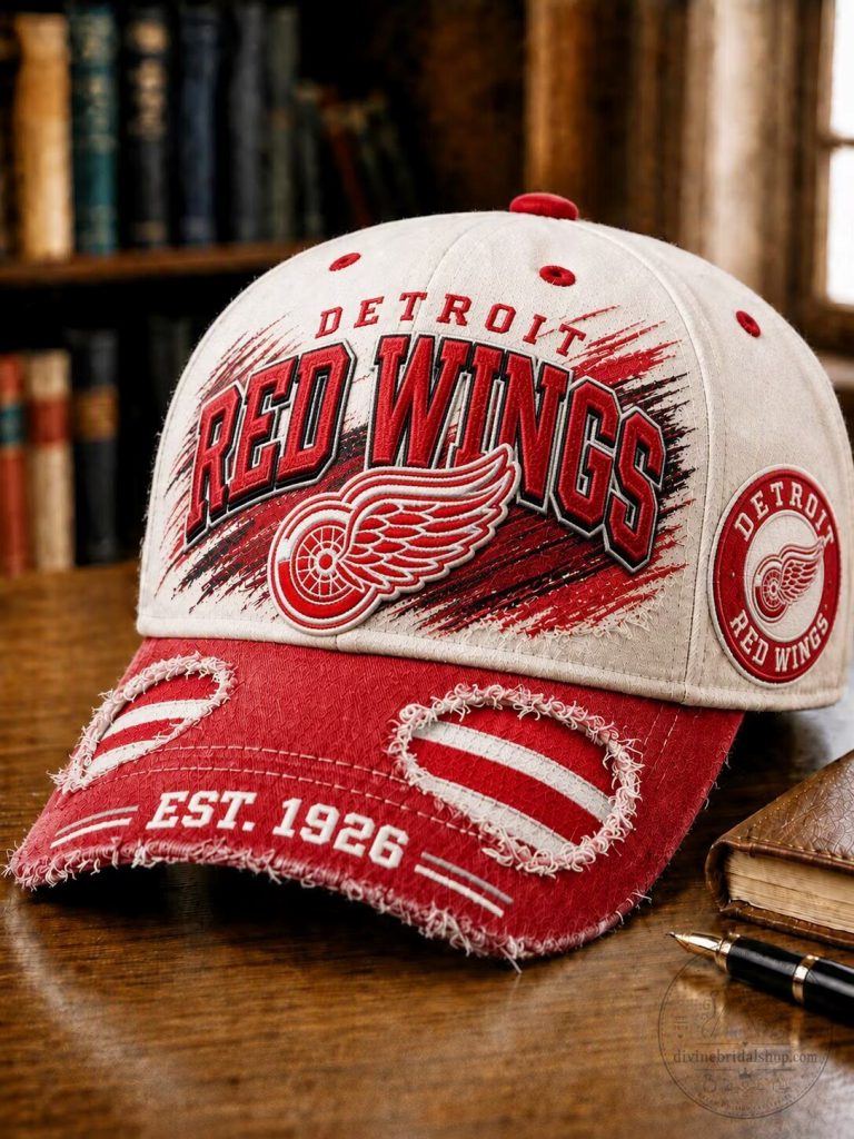 Detroit Red Wings Distressed Baseball Cap Hat