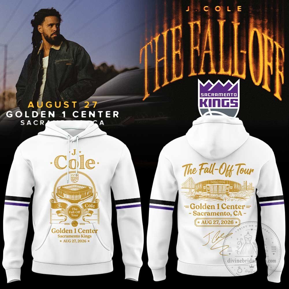 J. Cole The Fall-Off Tour 2026 Golden 1 Center Sacramento Kings Hoodie