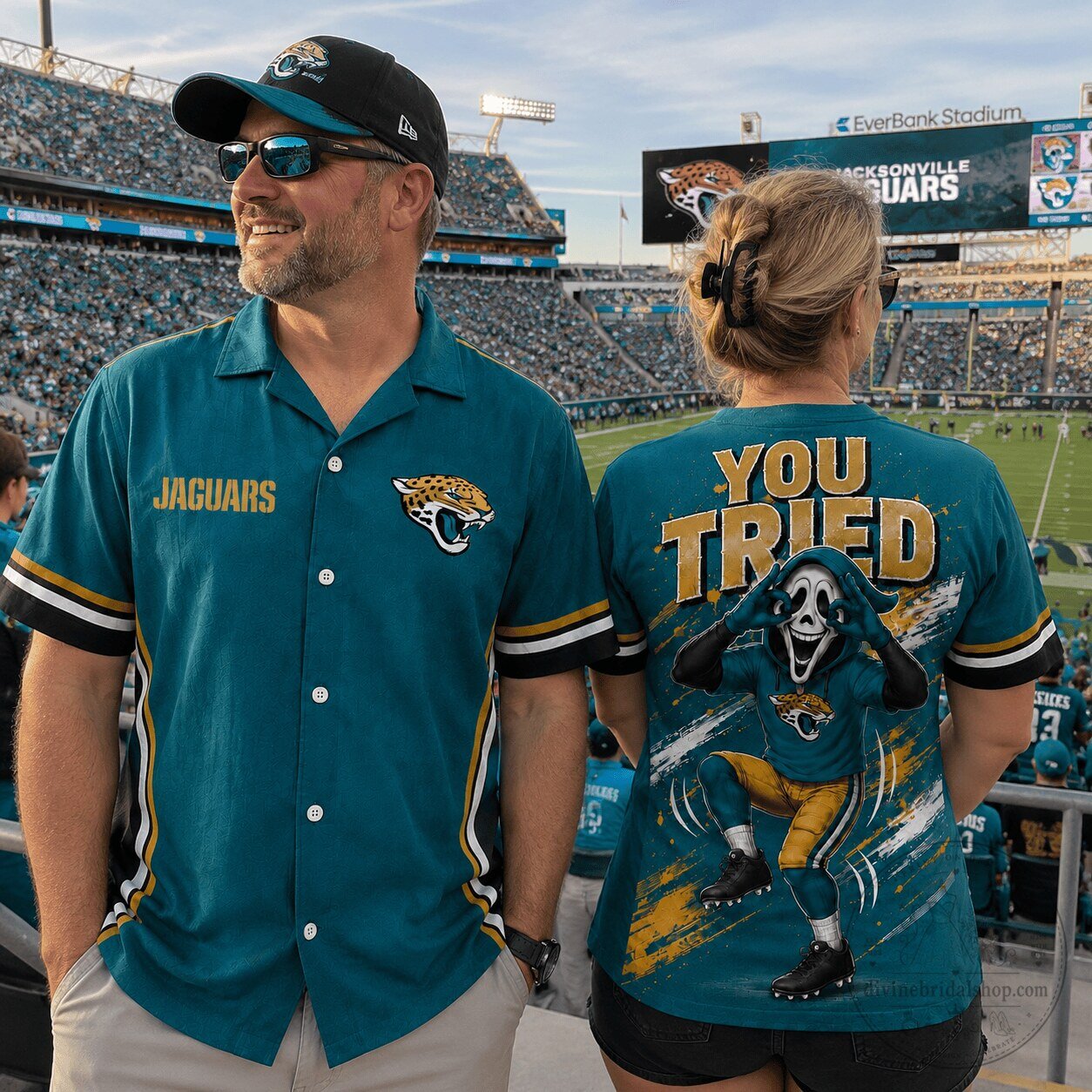 Jacksonville Jaguars Ghostface Griddy Dance You Tried Funny Hawaiian Shirt