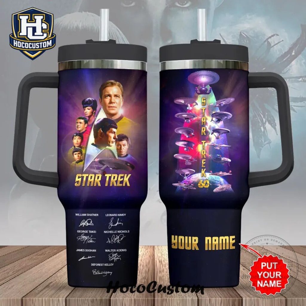Star Trek 60th Anniversary Personalized Stanley Tumbler with Signatures