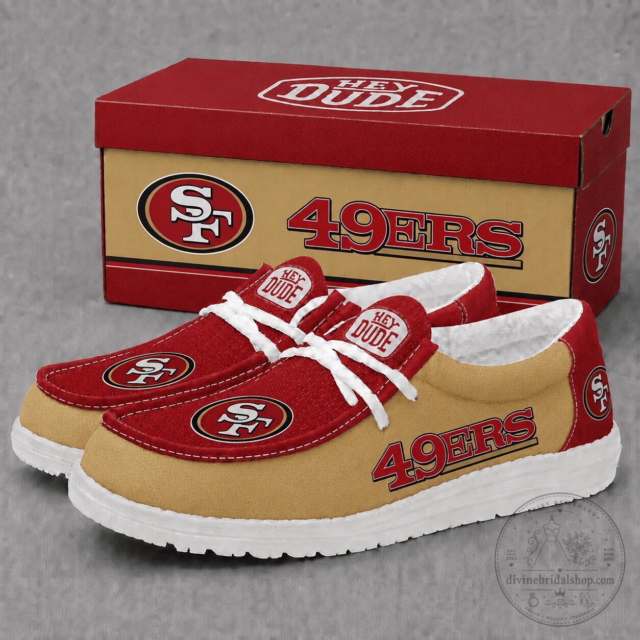 San Francisco 49ers National Football League Team Logo Loafer Shoes