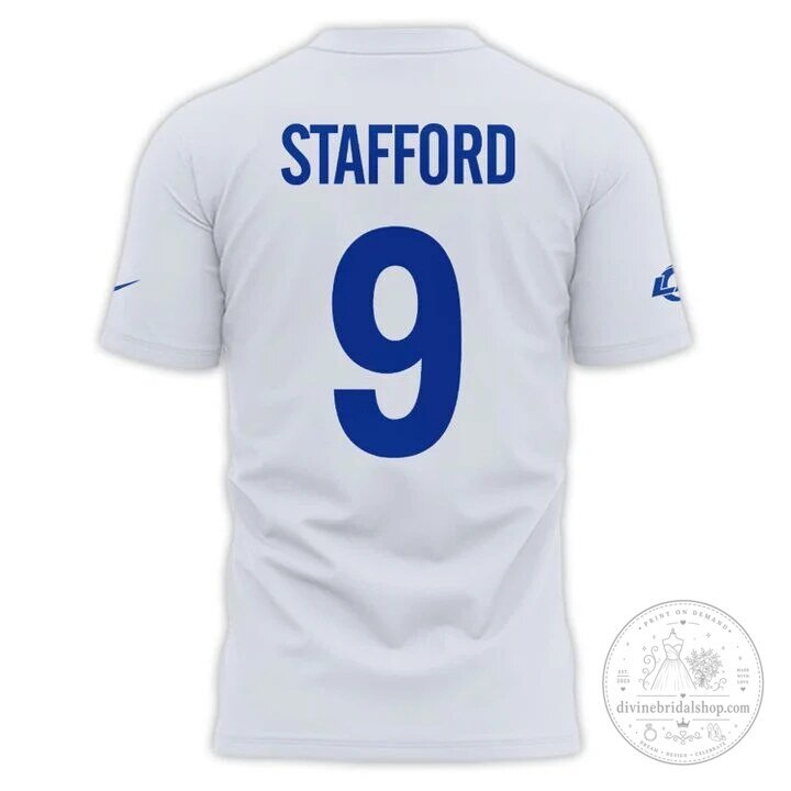 Los Angeles Rams 2025 MVP T-Shirt featuring Matthew Stafford 5 Los Angeles Rams 2025 MVP T-Shirt featuring Matthew Stafford