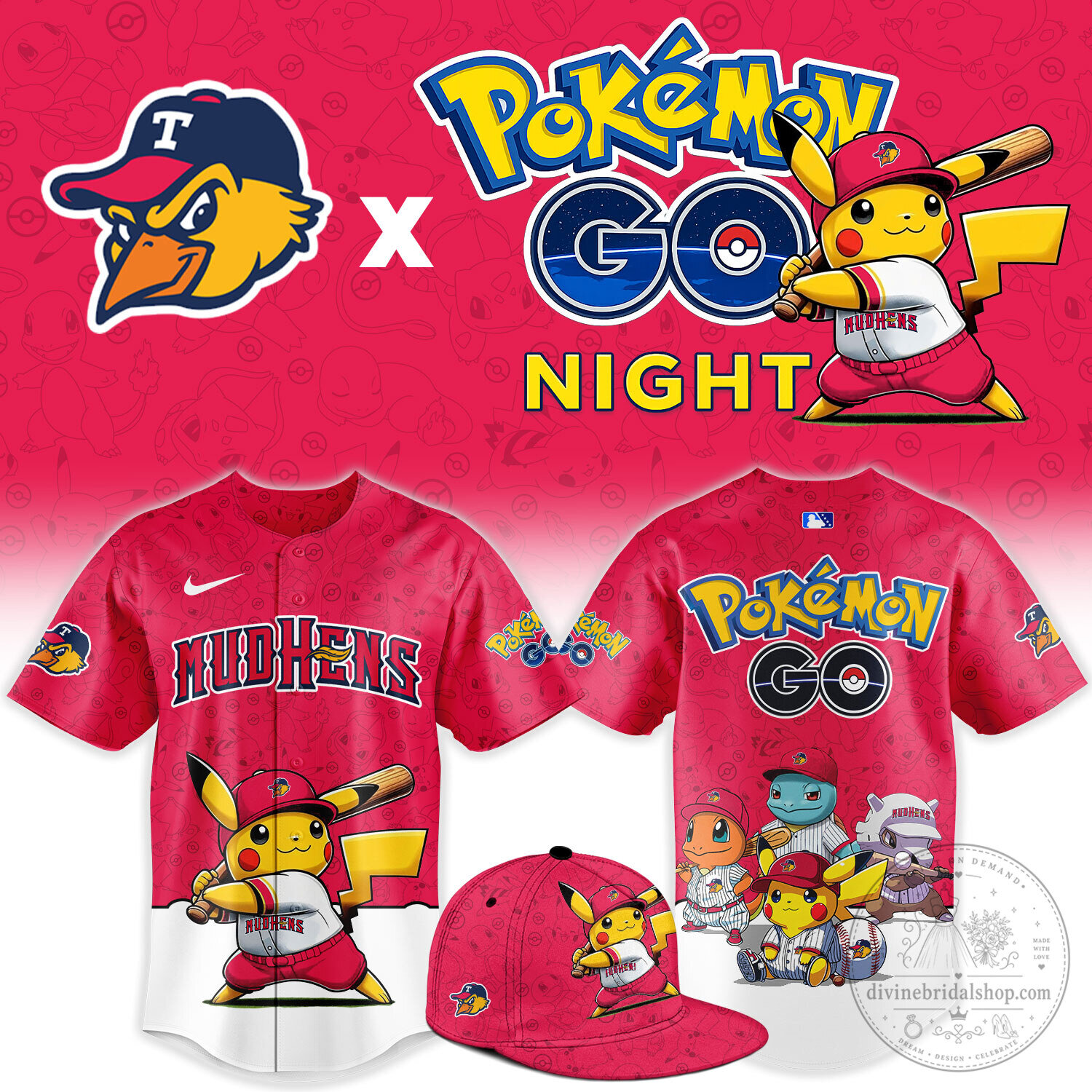 ...TMH Pokemon GO Night Limited Baseball Jersey NN