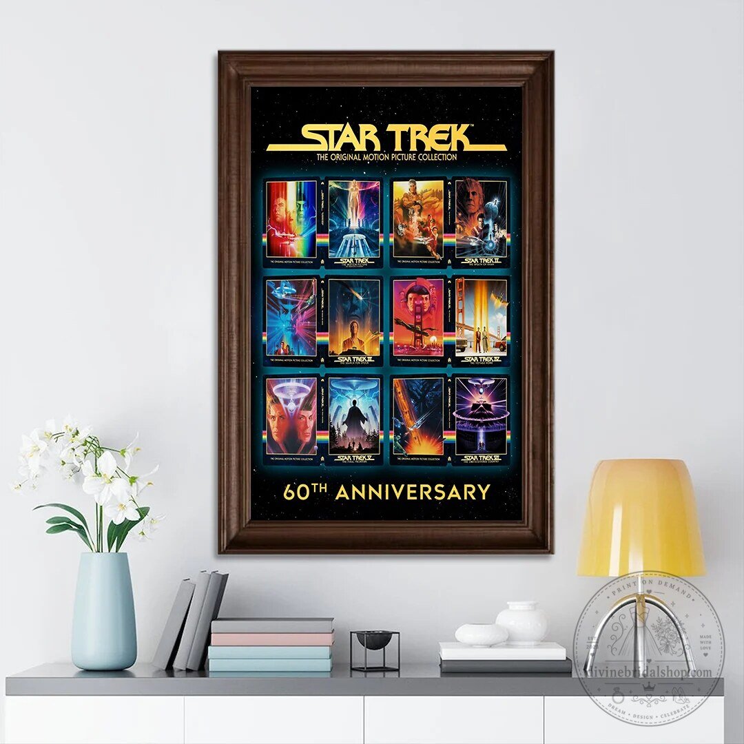 Star Trek Original Motion Picture Collection 60th Anniversary Framed Canvas Wall Art 1 Star Trek Original Motion Picture Collection 60th Anniversary Framed Canvas Wall Art
