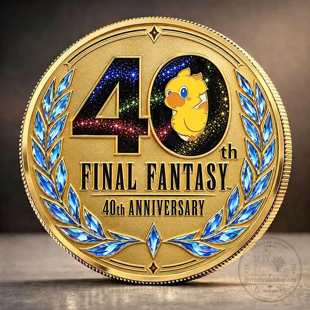 Final Fantasy 40th Anniversary Chocobo Commemorative Coin