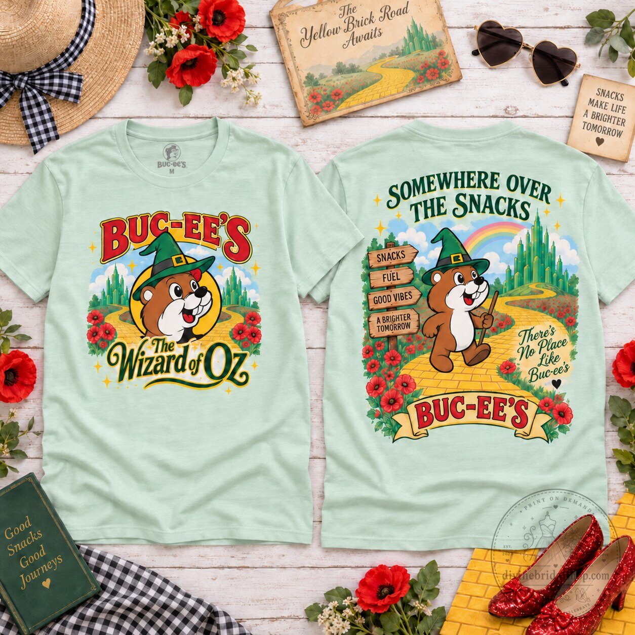 Buc-ee's The Wizard of Oz Yellow Brick Road Graphic T-Shirt