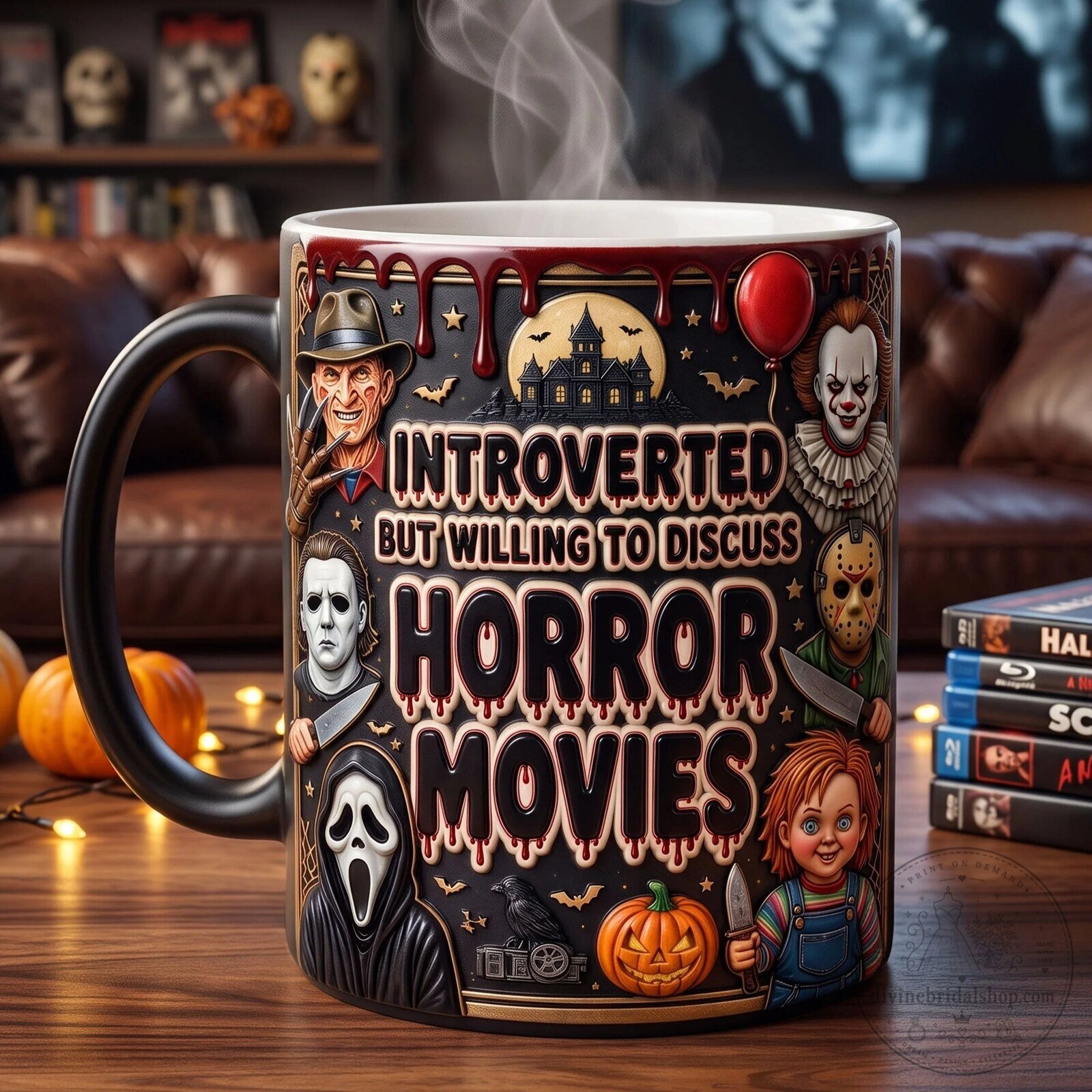 Introverted But Willing To Discuss Horror Movies Magic Mug