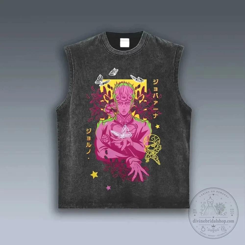 Giorno Giovanna JoJo's Bizarre Adventure Golden Wind Vintage Tank Top