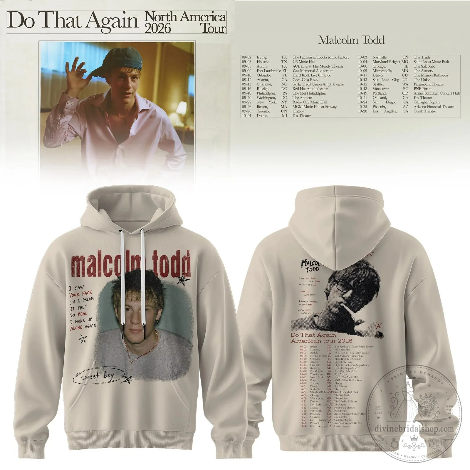 2026 North America Tour Hoodie - Malcolm Todd Do That Again
