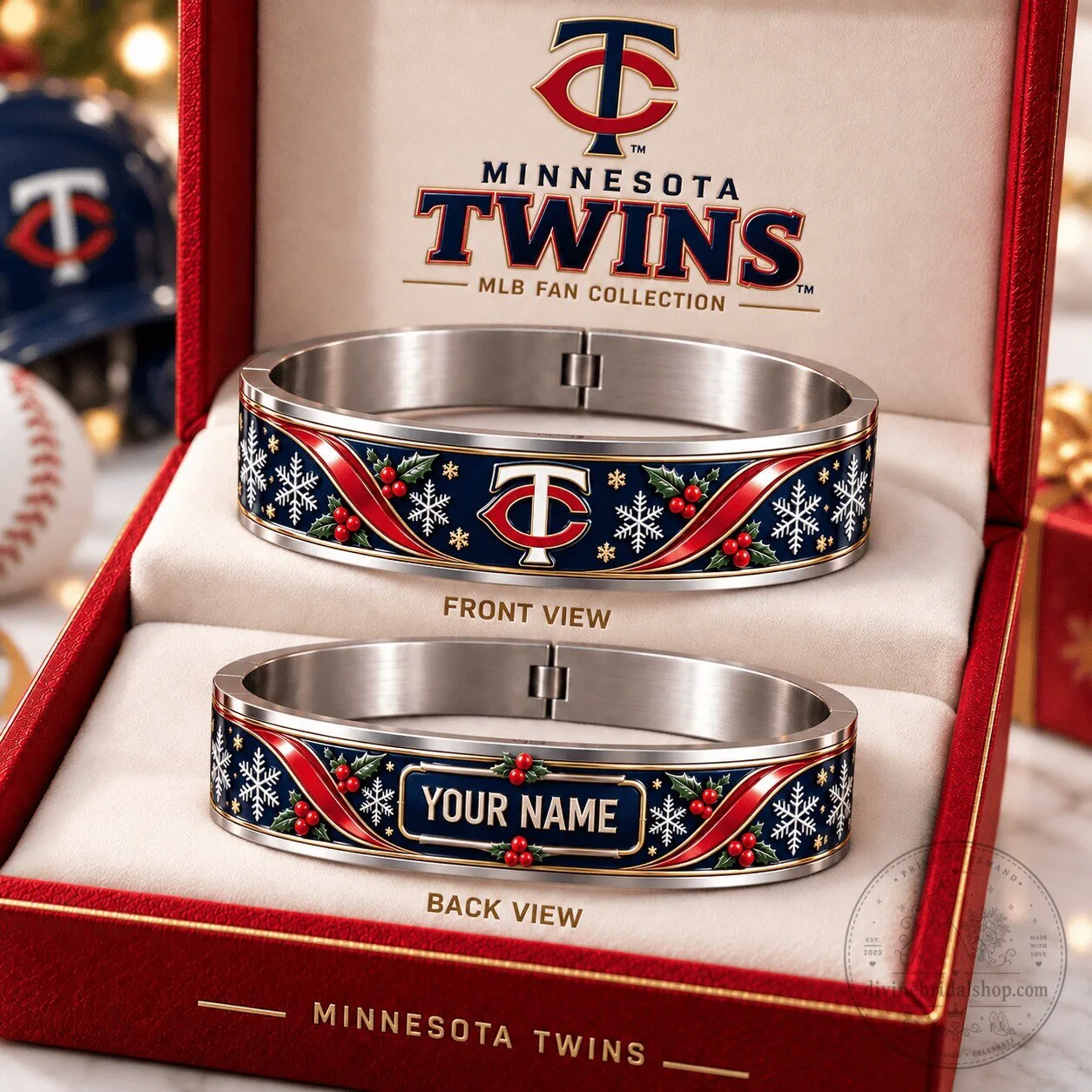 Minnesota Twins MLB Christmas Premier Bracelet Custom Any Name Gifts