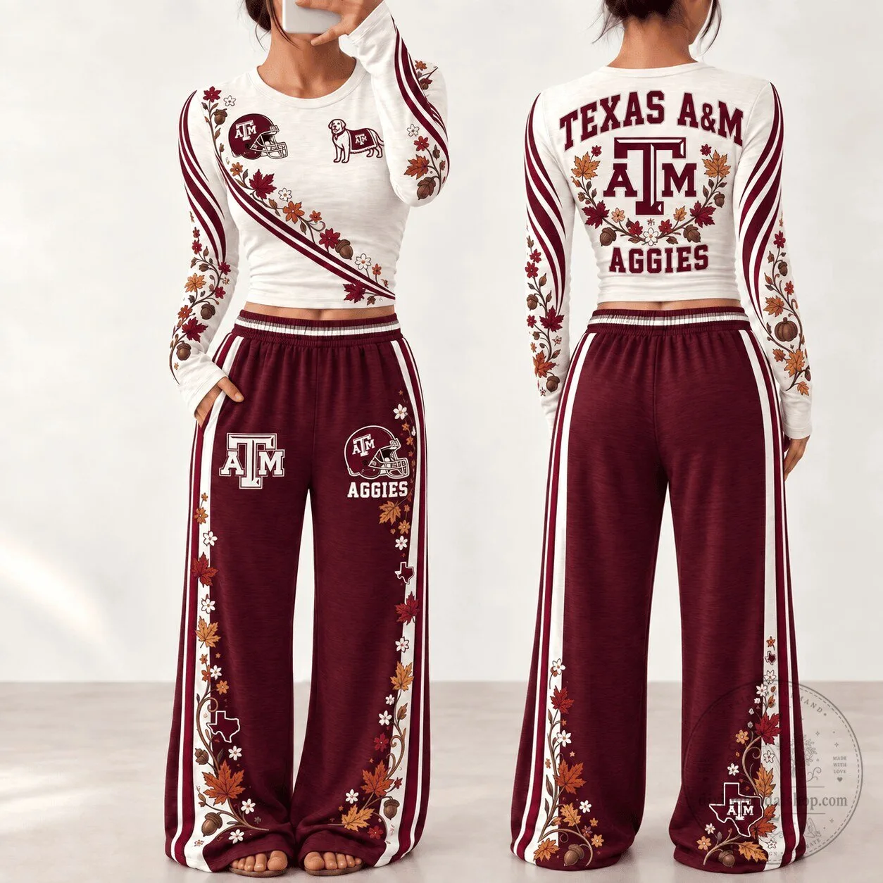 Texas A&M Aggies Women's Fall Season Lounge Pajamas Set