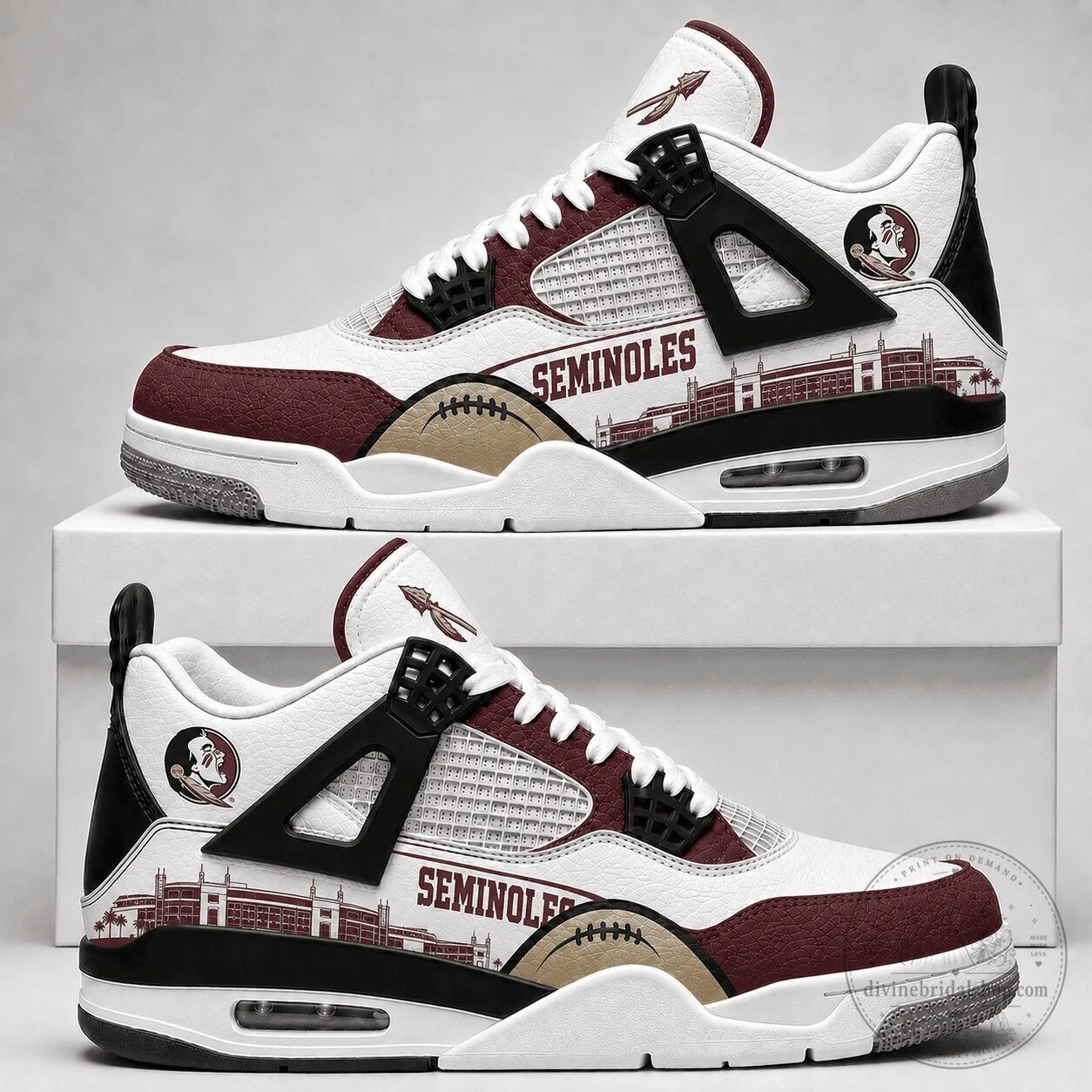 Florida State Seminoles Custom Air Jordan 4 Sneakers 1 Florida State Seminoles Custom Air Jordan 4 Sneakers