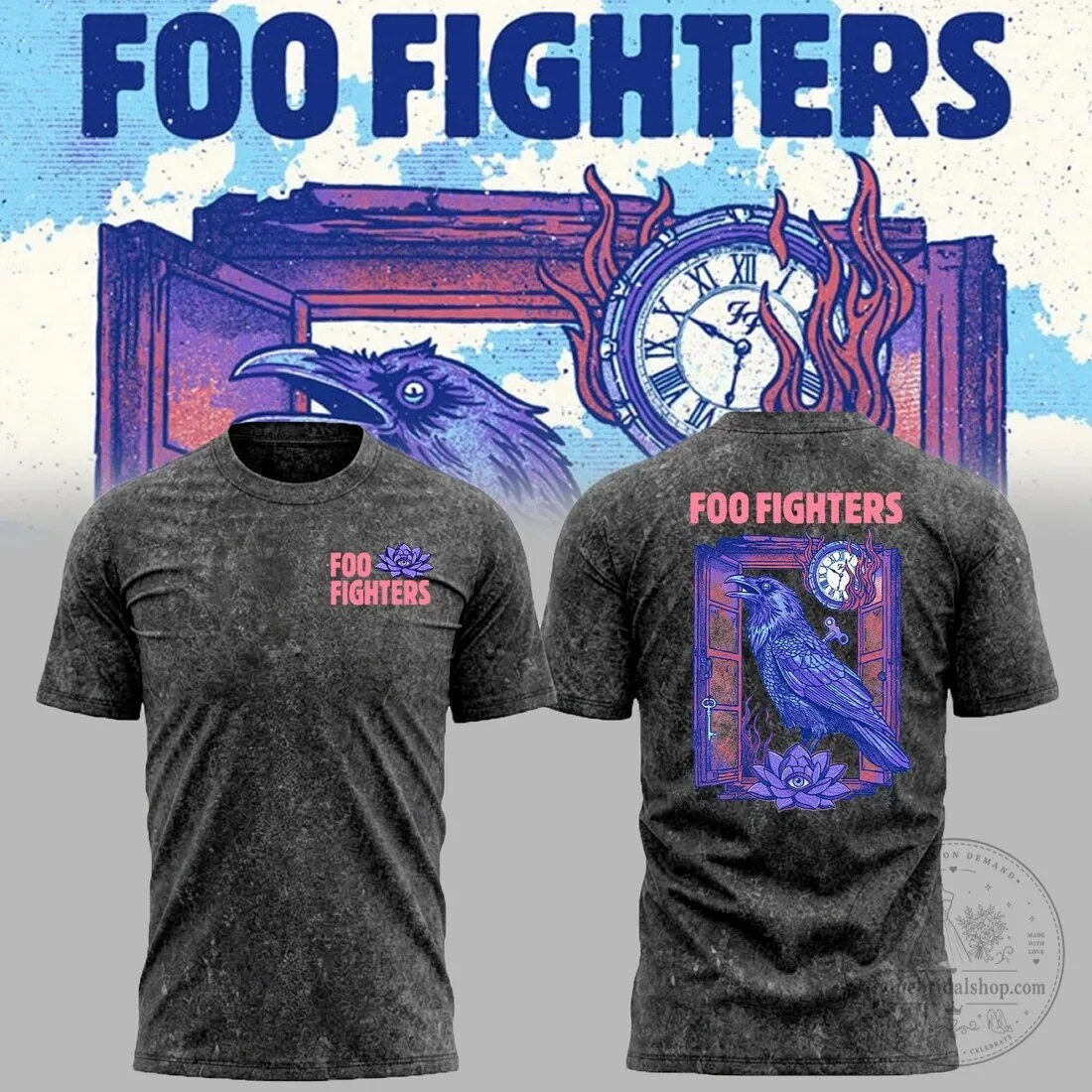 2026 Concert T-Shirt for Foo Fighters' Take Cover Tour at Mosaic Stadium