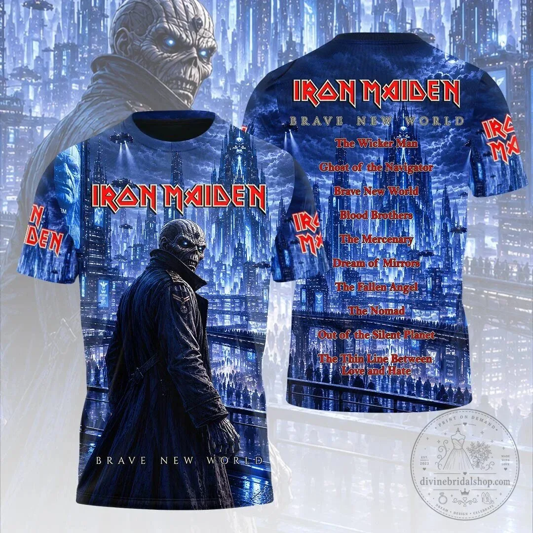 Iron Maiden Brave New World Album Art Graphic T-Shirt