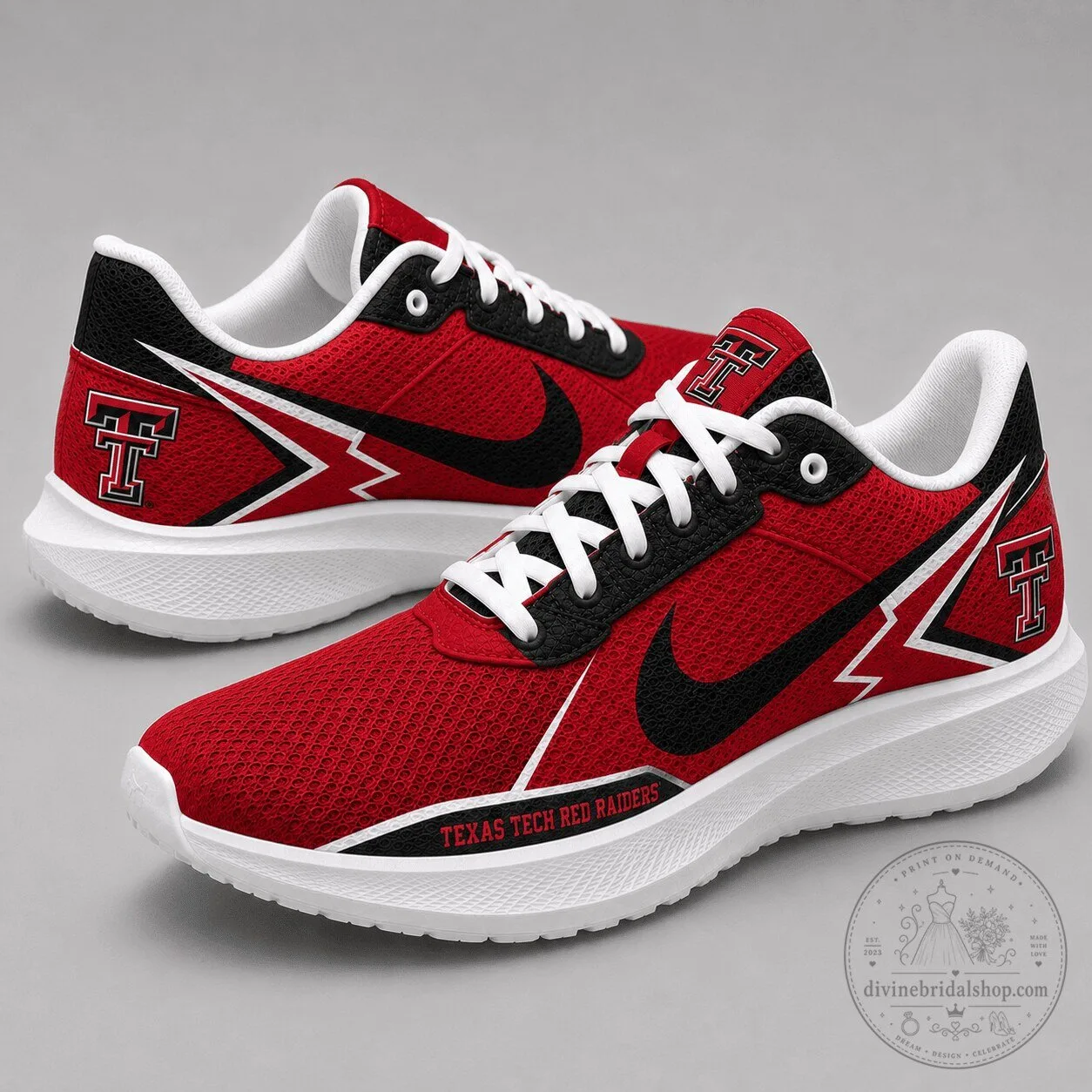Texas Tech Red Raiders NCAA Custom Running Shoes 1 Texas Tech Red Raiders NCAA Custom Running Shoes