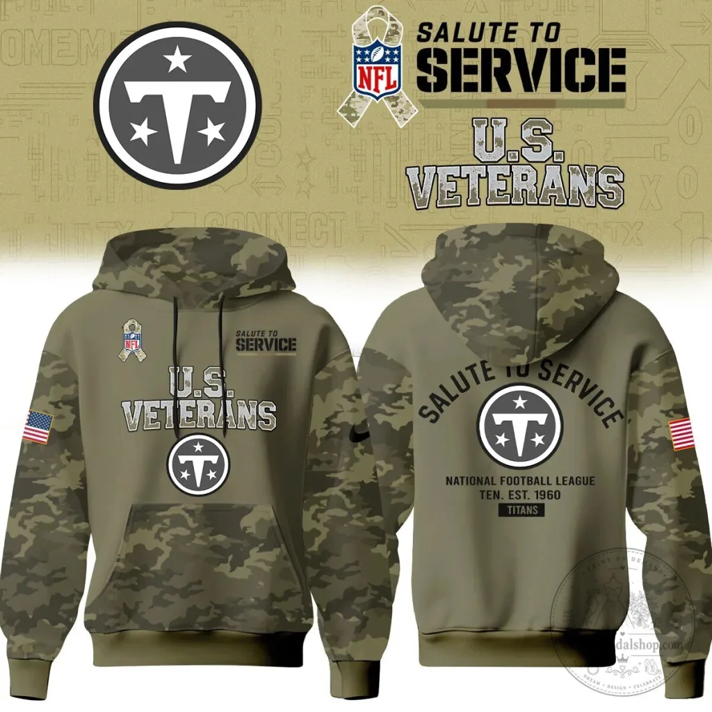 Tennessee Titans Salute To Service United States Veterans Camouflage Hoodie Tennessee Titans Salute To Service United States Veterans Camouflage Hoodie