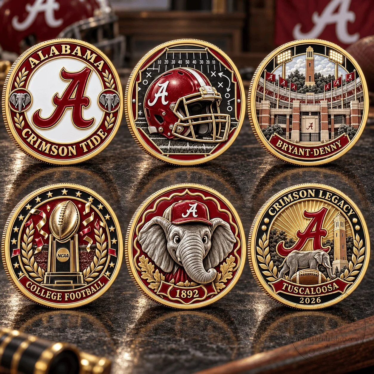 Alabama Crimson Tide Football Commemorative Coin Set