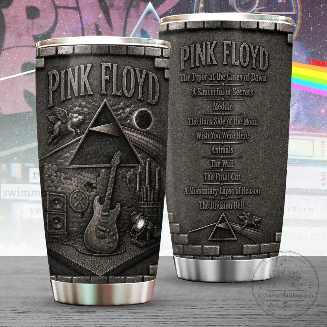 Pink Floyd The Dark Side of the Moon Album Art Stainless Steel Tumbler