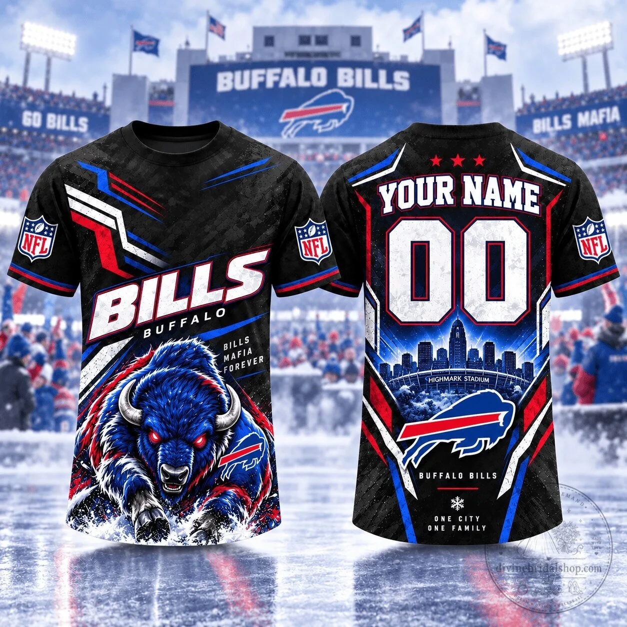 Buffalo Bills Shirt NFL Personalized Warrior City 3D T-Shirt