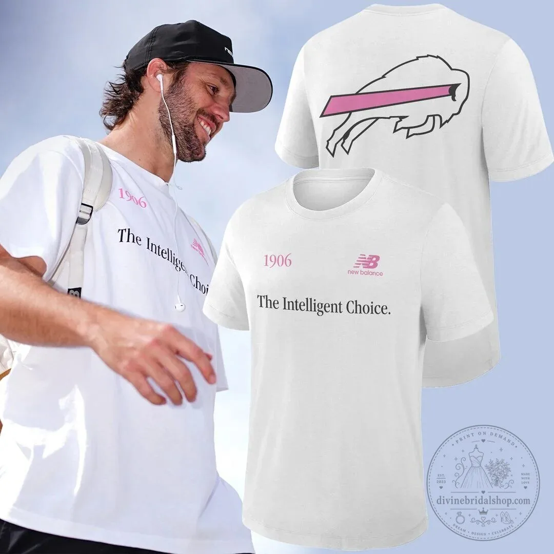 Buffalo Bills New Balance The Intelligent Choice White T-Shirt 3 Buffalo Bills New Balance The Intelligent Choice White T-Shirt