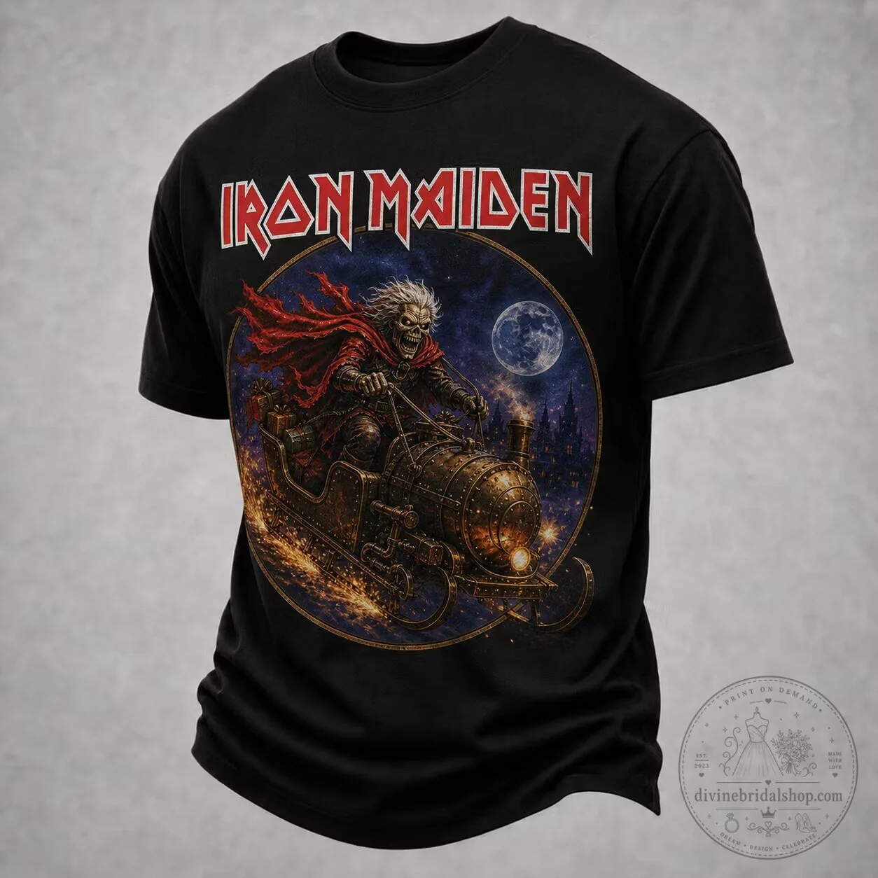 Vintage Heavy Metal Music Tee for Iron Maiden Rock Band Fans