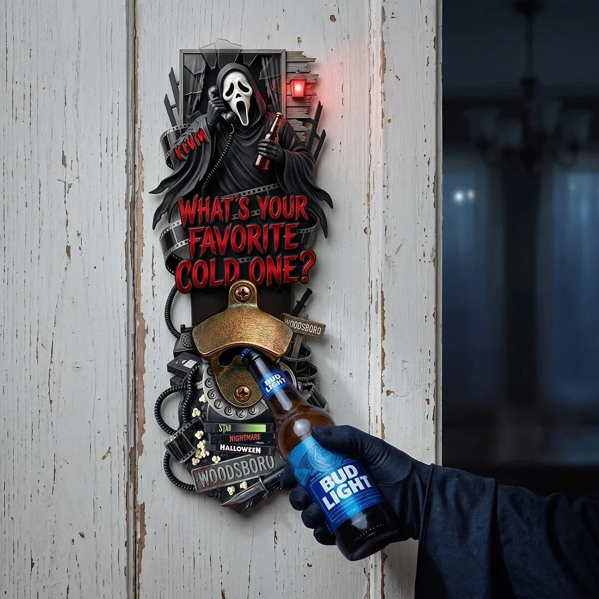 Scream Ghostface What's Your Favorite Cold One Wall Mounted Bottle Opener
