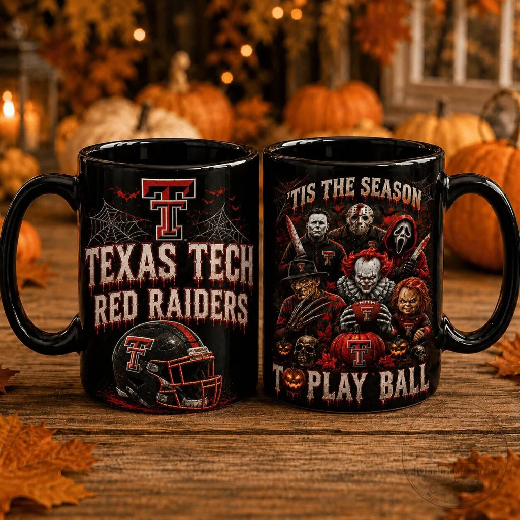 Texas Tech Red Raiders Halloween Slasher Horror Movie Characters Mug Texas Tech Red Raiders Halloween Slasher Horror Movie Characters Mug