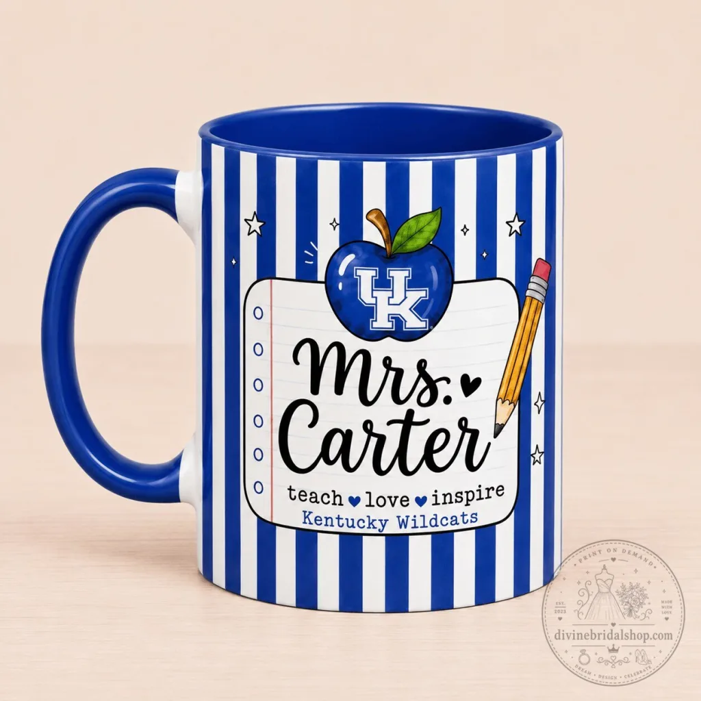 Kentucky Wildcats Personalized Teacher Appreciation Coffee Mug Kentucky Wildcats Personalized Teacher Appreciation Coffee Mug