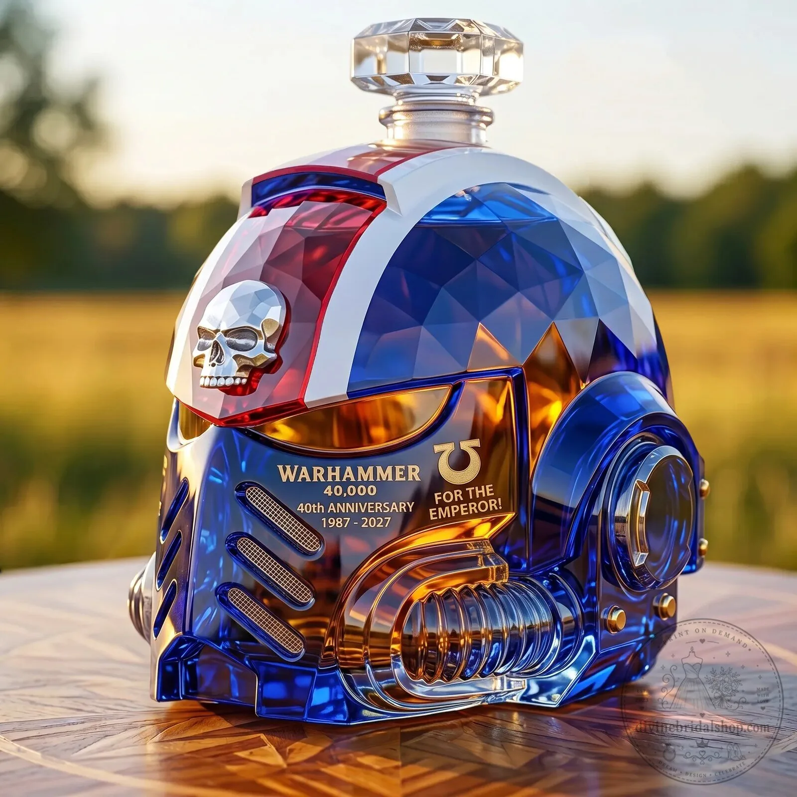 40th Anniversary Space Marine Helmet Whiskey Decanter from Warhammer 40,000 1 40th Anniversary Space Marine Helmet Whiskey Decanter from Warhammer 40,000
