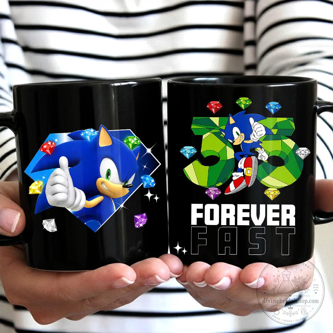 Sonic The Hedgehog Forever Fast 35th Anniversary Ceramic Mug