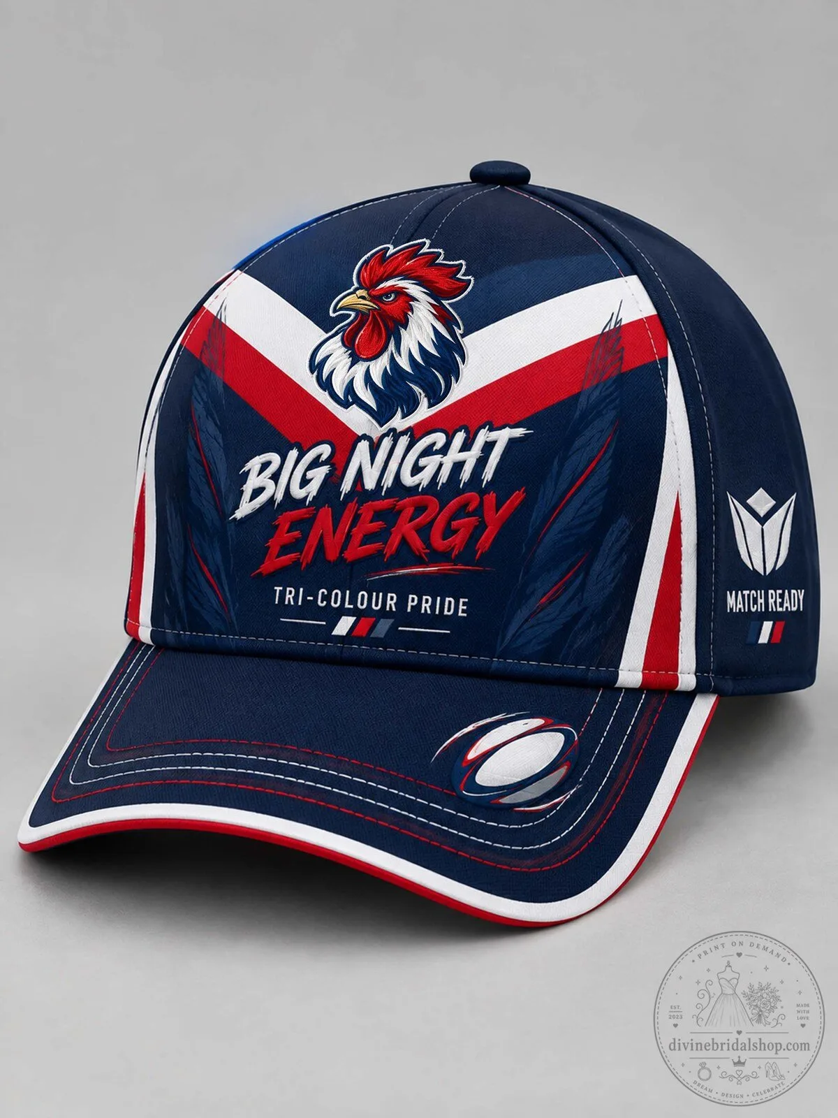 Rugby Big Night Energy Tri-Colour Pride Match Ready Baseball Cap Hat