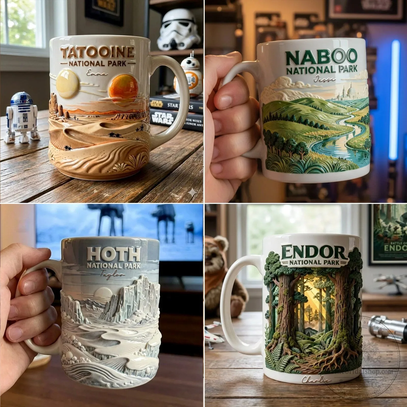 Star Wars National Park Tatooine Hoth Endor Naboo Coffee Mug
