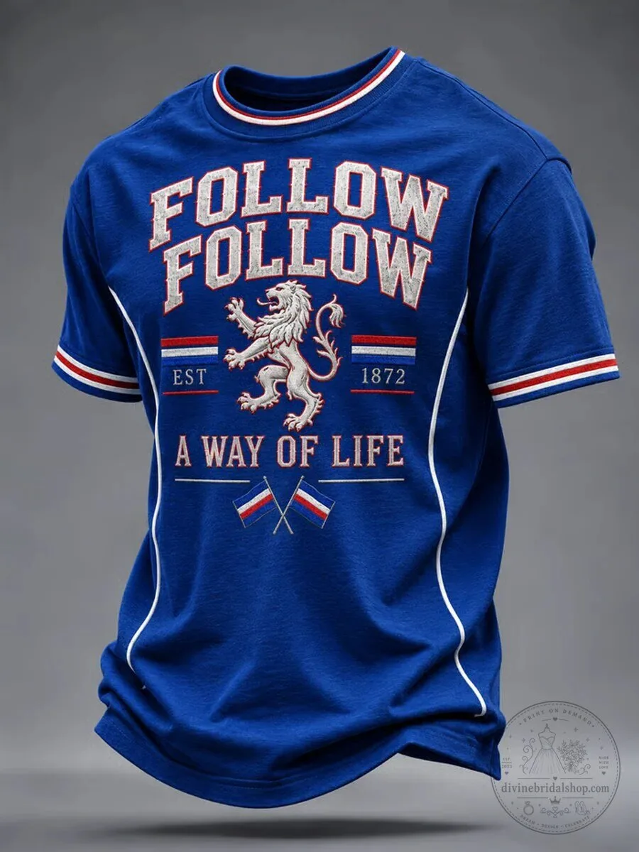 Rangers Football Club Follow Follow A Way Of Life Blue T-Shirt