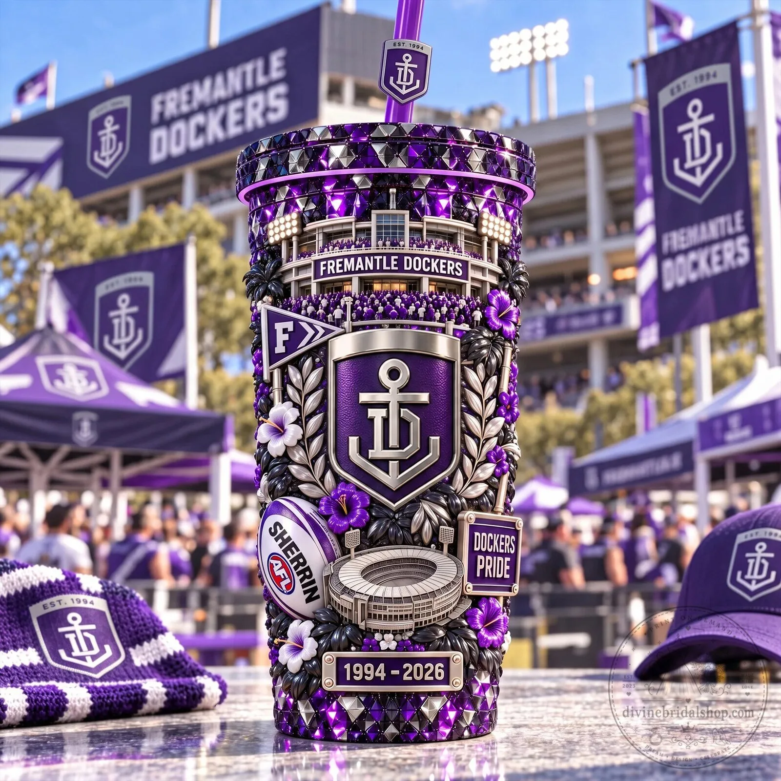 Fremantle Dockers Australian Rules Football Team Insulated Tumbler