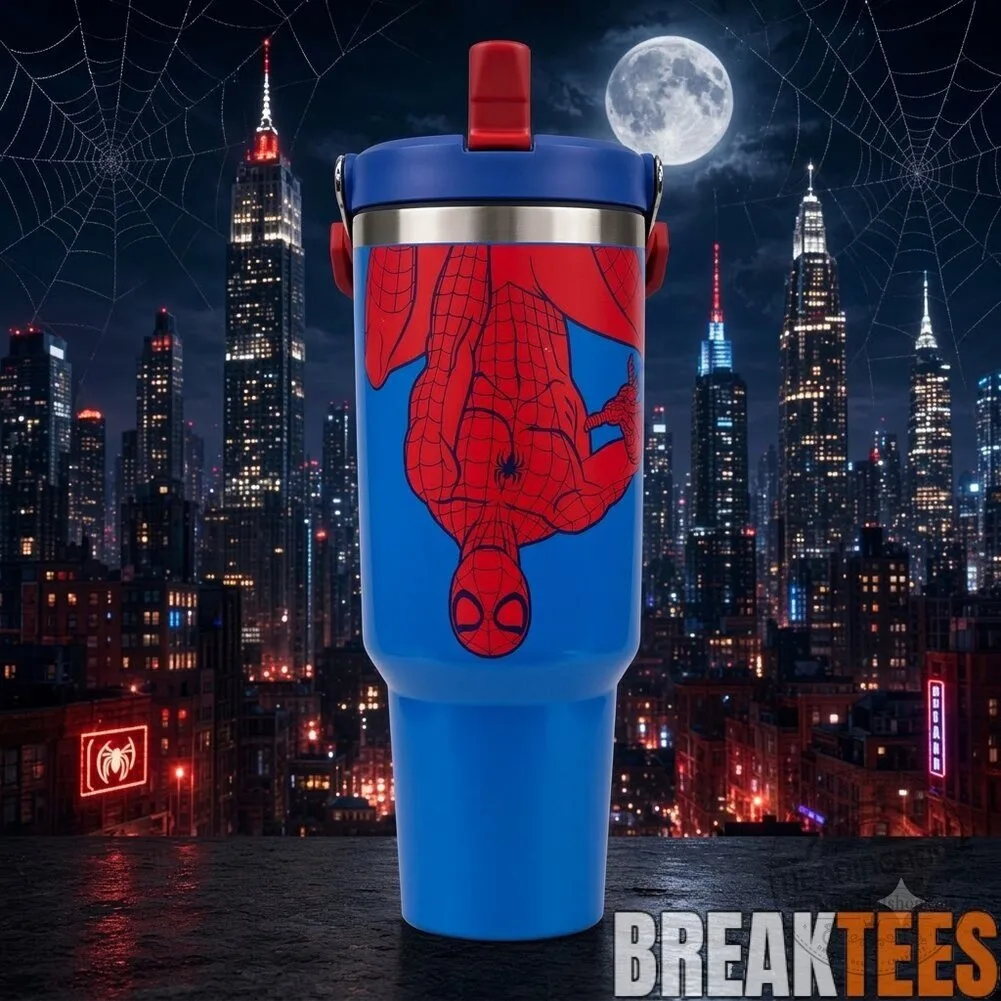 Spider-Man Brand New Day Upside Down Character Blue 40oz Tumbler