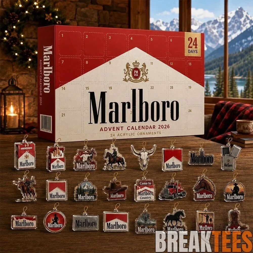 Marlboro Advent Calendar 2026 with 24 Acrylic Christmas Ornaments Collector's Edition