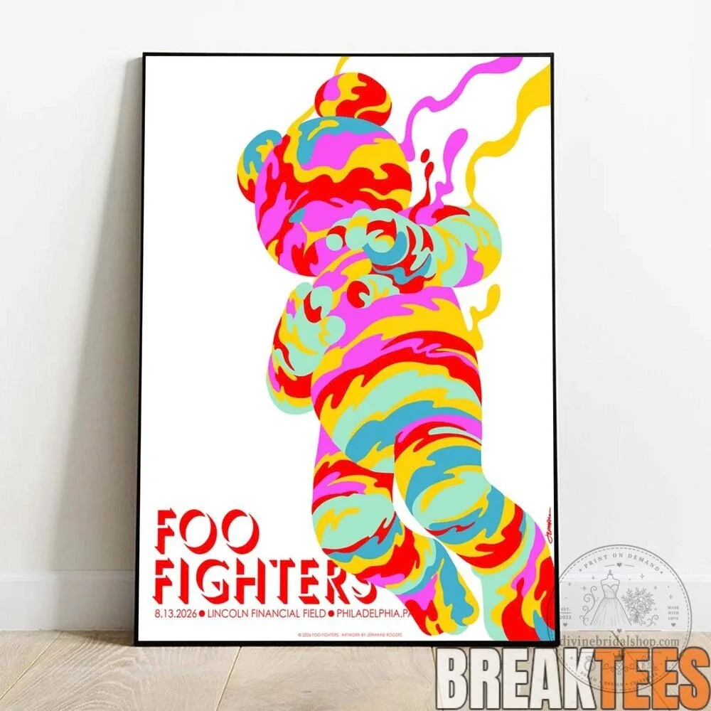 Foo Fighters Philadelphia 2026 Lincoln Financial Field Concert Event Poster
